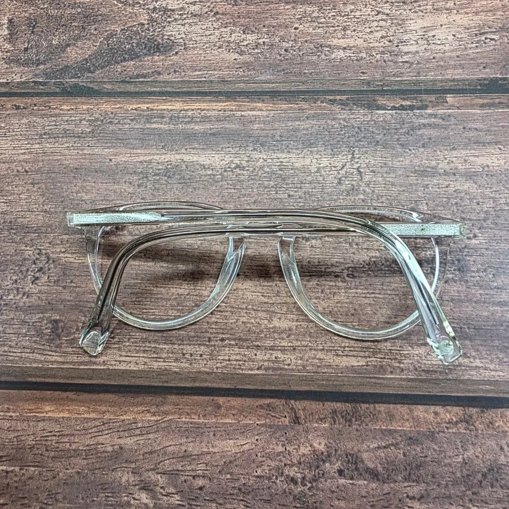 Warby Parker Haskell 500 Clear Crystal Round Eyeglasses 49-22-145 Acetate Frames